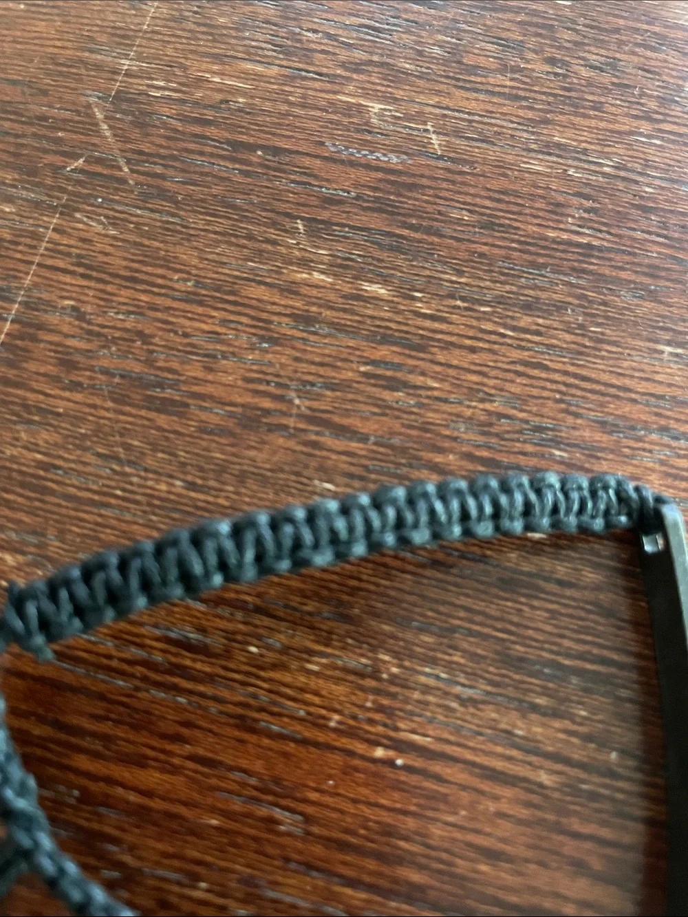 Men’s slider ID bracelets. Set of 2. Black. Braided. Stainless steel tags. NWOT